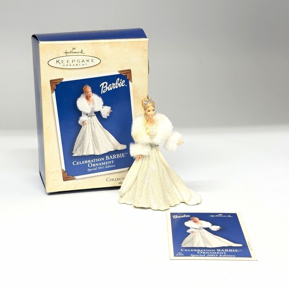 Hallmark Celebration Barbie Ornament 2003 Special Edition QX2459 Box Card